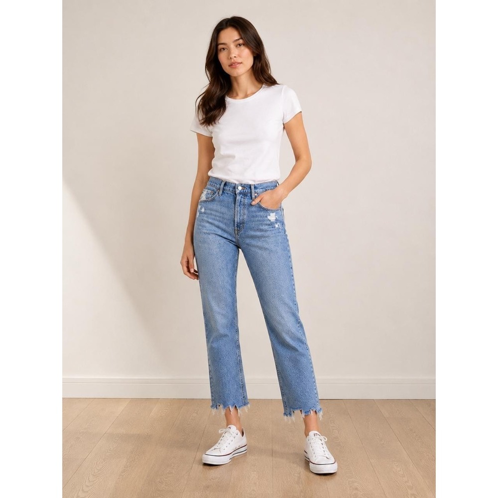 AGOLDE Women's Jeans Distressed Crop Straight 30‎ Organic Cotton NICO A093D-3002